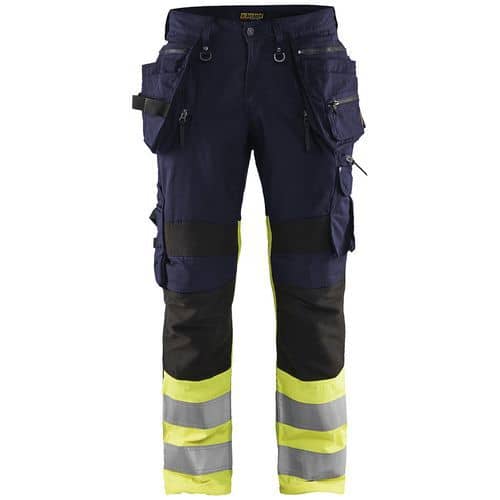 High Vis Werkbroek met stretch X1900 1994 - marineblauw/geel