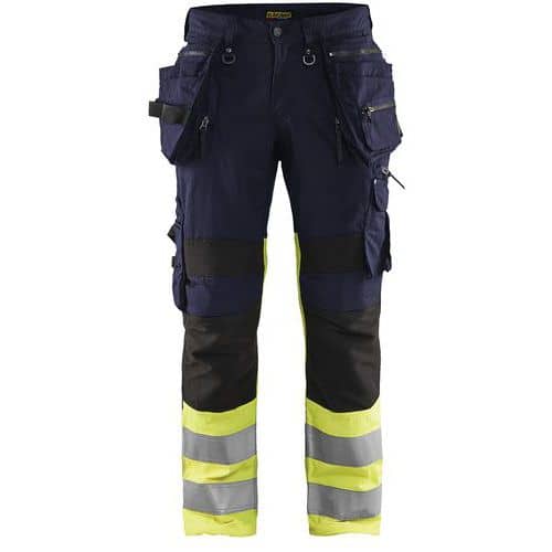 High Vis Werkbroek met stretch X1900 1994 - marineblauw/geel