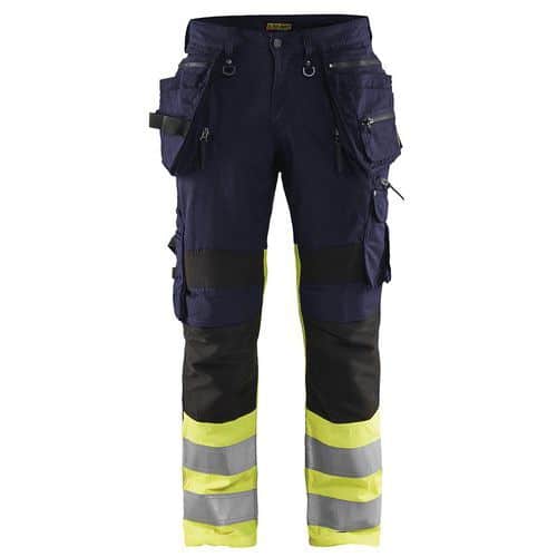 High Vis Werkbroek met stretch X1900 1994 - marineblauw/geel