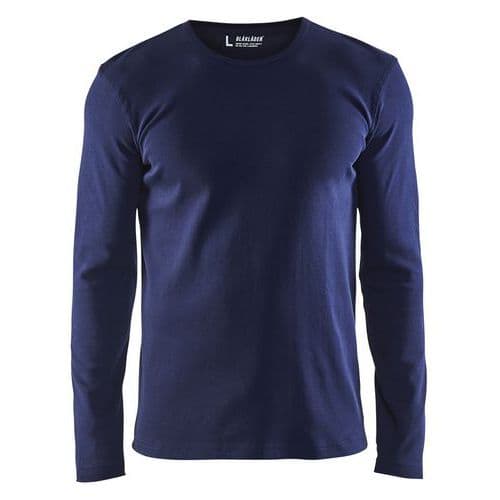 T-shirt lange mouw - marineblauw