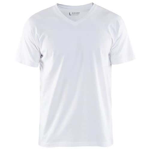 T-Shirt V-hals 3360 - wit