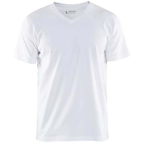 T-Shirt V-hals 3360 - wit