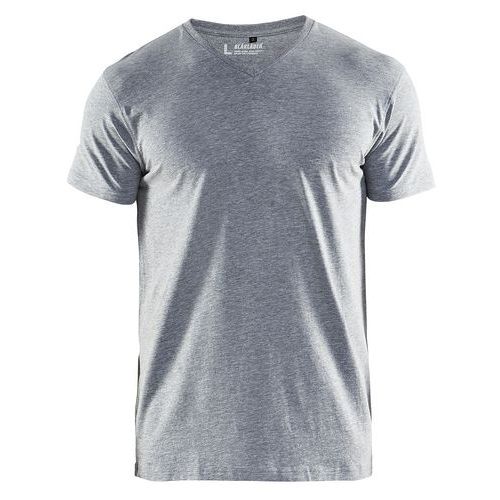 T-Shirt V-hals 3360 - grijs mêlee