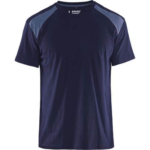 T-shirt Bi-Colour 3379 - marineblauw/grijs