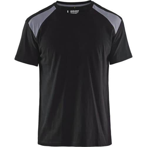 T-shirt Bi-Colour 3379 - zwart/grijs