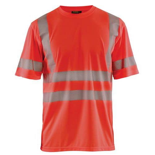 T-shirt High Vis UV korte mouw ronde hals 3420 - rood