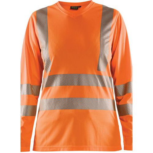 T-shirt Dames lange mouw High Vis 3485 - oranje