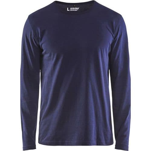 T-shirt lange mouw - marineblauw