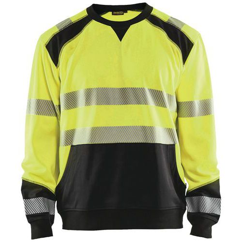 Sweatshirt High Vis 3541 - geel/zwart