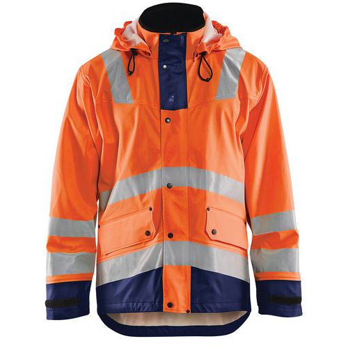 Regenjas High Vis LEVEL 2 4302 - oranje/marineblauw