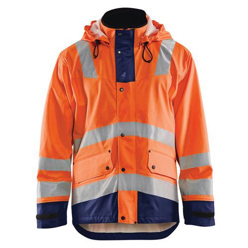 Regenjas High Vis LEVEL 2 4302 - oranje/marineblauw