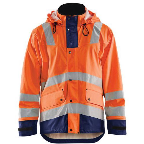 Regenjas High Vis LEVEL 2 4302 - oranje/marineblauw