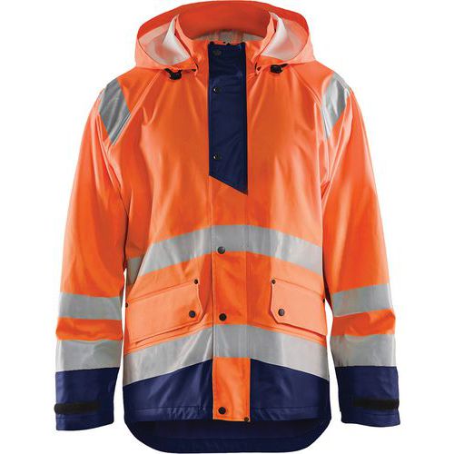 Regenjas High Vis Level 1 4323 - oranje/marineblauw