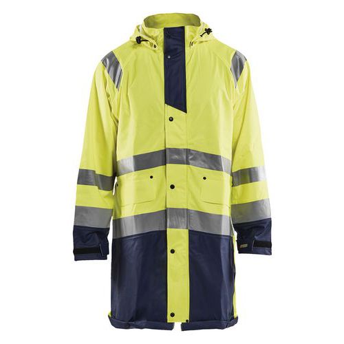 Regenjas High vis LEVEL 1 4324 - geel/marineblauw