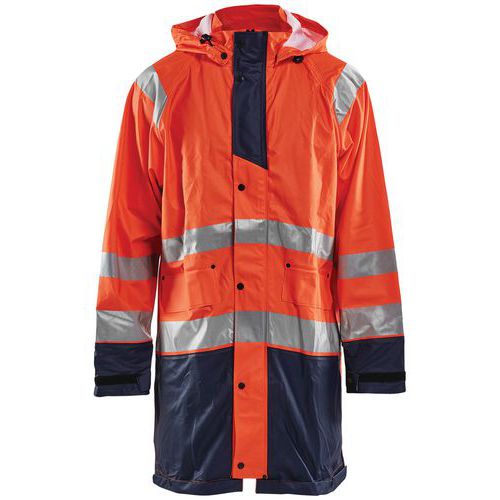 Regenjas High vis LEVEL 1 4324 - oranje/marineblauw