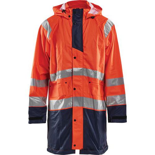 Regenjas High vis LEVEL 1 4324 - oranje/marineblauw