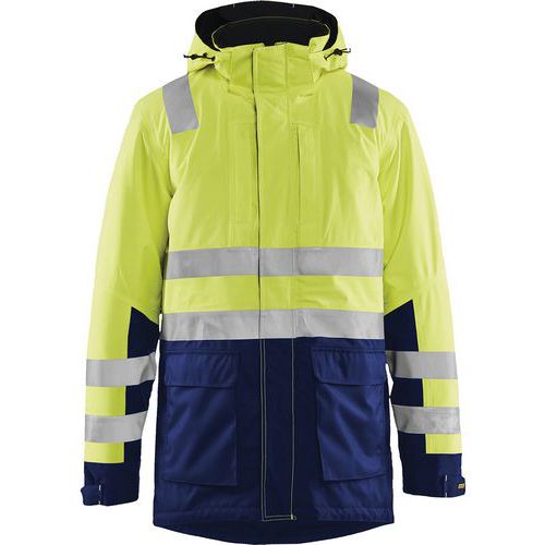 Shell Jack Evolution High Vis 4495 - geel/marineblauw