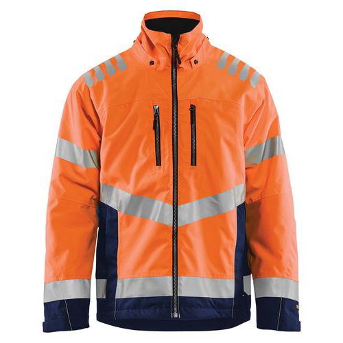 Winterjas High Vis 4780 - oranje/marineblauw