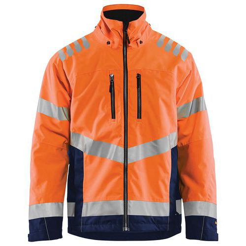 Winterjas High Vis 4780 - oranje/marineblauw