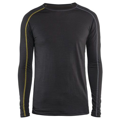 Onderhemd XLIGHT 100% Merino 4799 - donkergrijs/geel