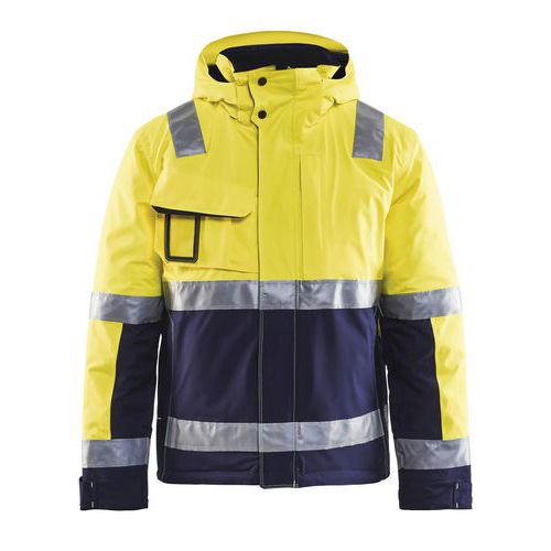 Winterjas High Vis 4870 - geel/marineblauw