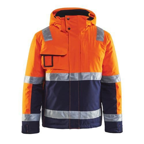 Winterjas High Vis 4870 - oranje/marineblauw