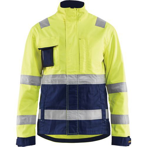 Jack Dames High Vis 4903 - geel/marineblauw