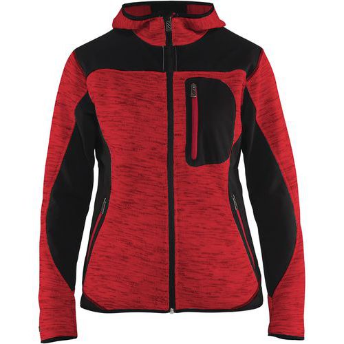 Vest Dames met Softshell High Vis 4931 - rood/zwart