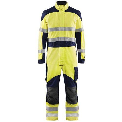 Overall Multinorm vlamvertragend High Vis 6089 - Geel/Marineblauw