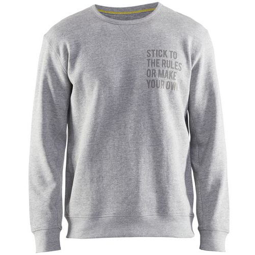 Sweatshirt Limited Stick to the Rules 9185 - Grijs Mêlee