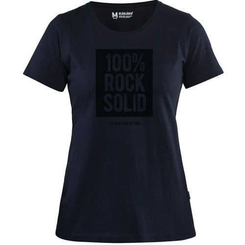 T-shirt Dames Limited "Rock Solid" 9403 - donker marineblauw