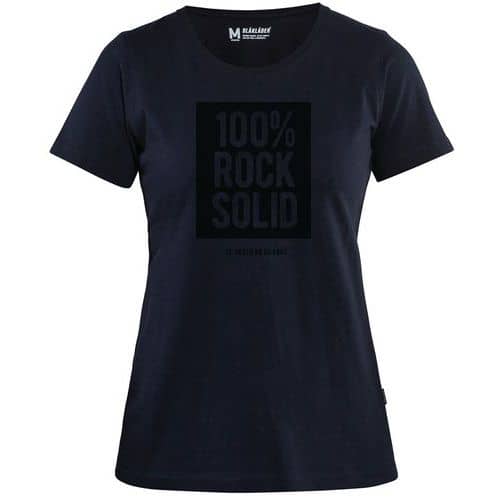 T-shirt Dames Limited "Rock Solid" 9403 - donker marineblauw