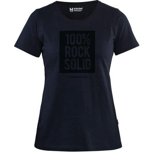 T-shirt Dames Limited "Rock Solid" 9403 - donker marineblauw