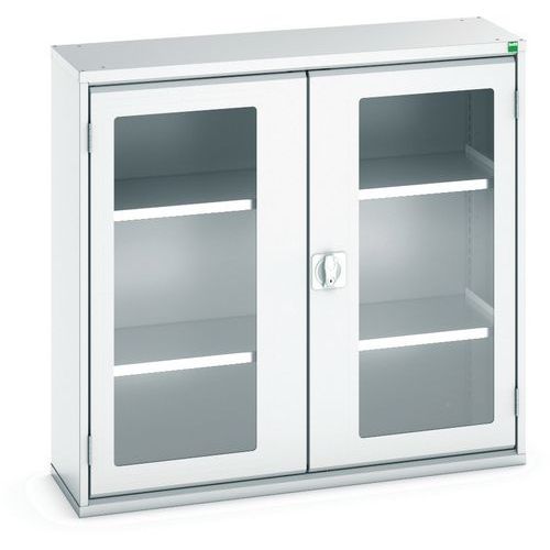 Hoge kast Verso 1050x350x1000mm met raamdeur en 2 legborden - BOTT