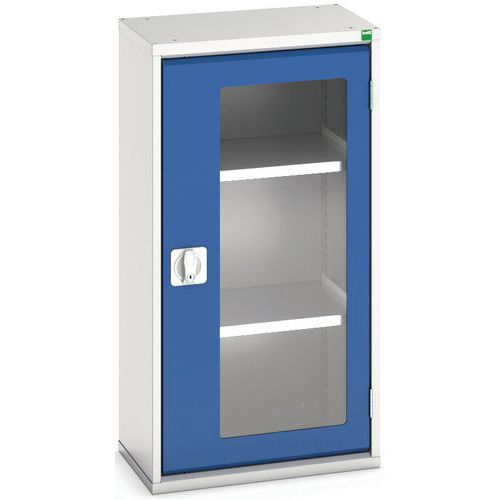 Hoge kast Verso 525x350x1000mm met raamdeur en 2 legborden - BOTT