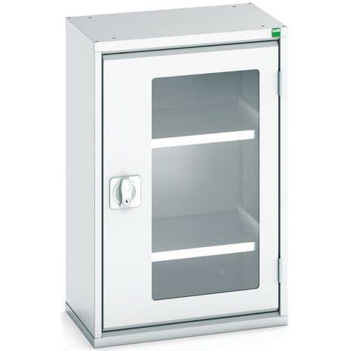 Hoge kast Verso 525x350x800mm met raamdeur en 2 legborden - BOTT