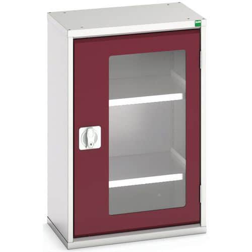 Hoge kast Verso 525x350x800mm met raamdeur en 2 legborden - BOTT