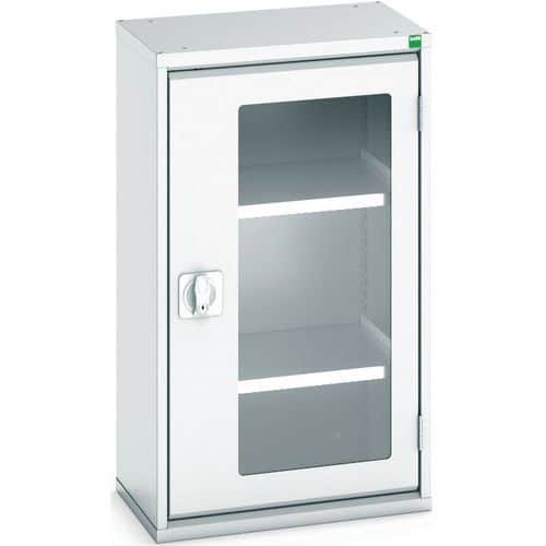 Hoge kast Verso 525x350x900mm met raamdeur en 2 legborden - BOTT