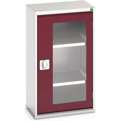 Hoge kast Verso 525x350x900mm met raamdeur en 2 legborden - BOTT