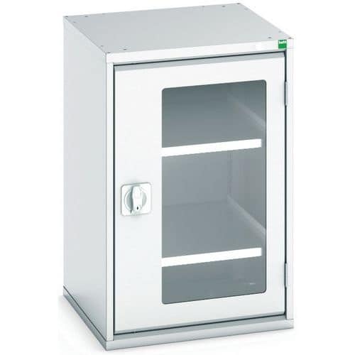 Hoge kast Verso 525x550x800mm met raamdeur en 2 legborden - BOTT