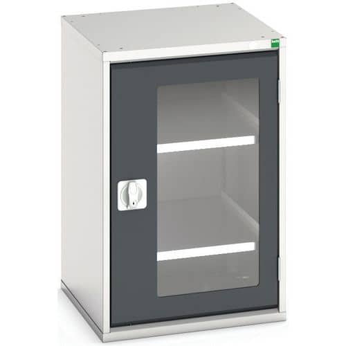 Hoge kast Verso 525x550x800mm met raamdeur en 2 legborden - BOTT