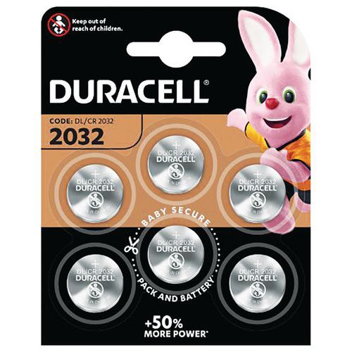 Lithiumknoopcelbatterij 2032 - Set van 6 - Duracell