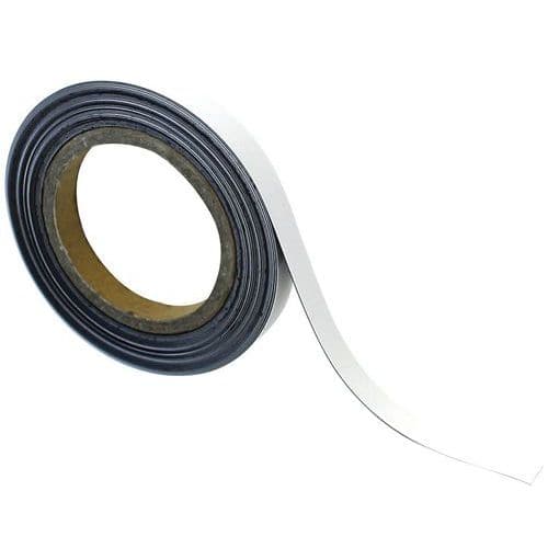 Magnetische tape, uitwisbaar, voor markeren 10 m - Wit - Manutan