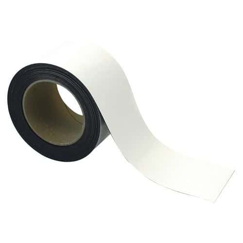 Magnetische tape, uitwisbaar, voor markeren 10 m - Wit - Manutan