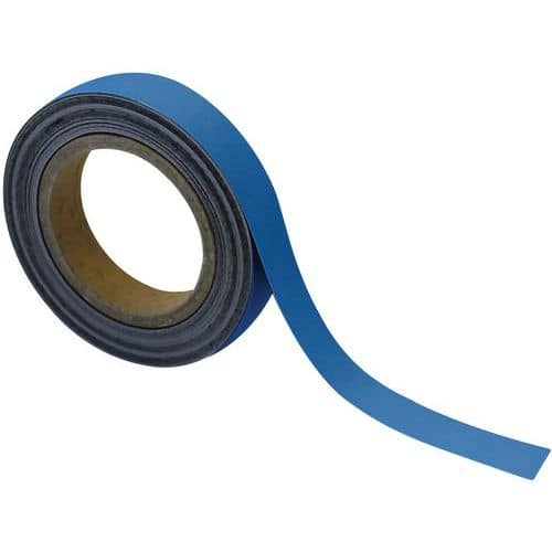 Magnetische tape, uitwisbaar, voor markeren 10 m - Blauw - Manutan