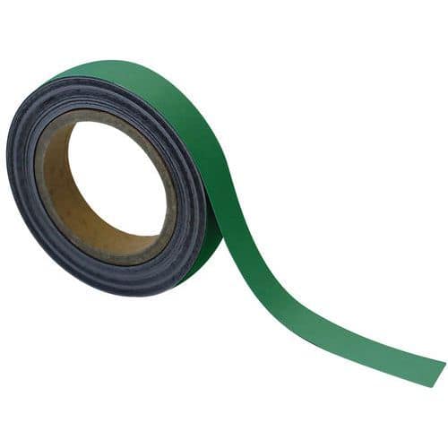 Magnetische tape, uitwisbaar, voor markeren 10 m - Groen - Manutan