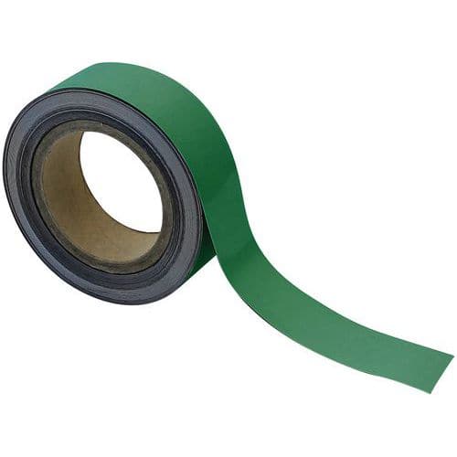 Magnetische tape, uitwisbaar, voor markeren 10 m - Groen - Manutan