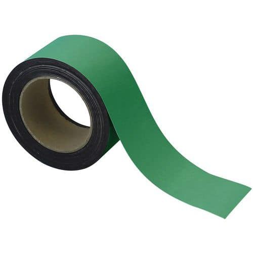 Magnetische tape, uitwisbaar, voor markeren 10 m - Groen - Manutan