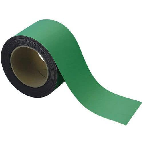 Magnetische tape, uitwisbaar, voor markeren 10 m - Groen - Manutan