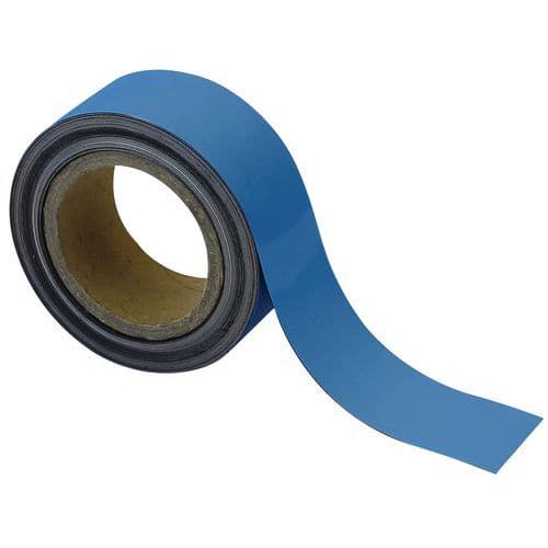 Magnetische tape, uitwisbaar, voor markeren 10 m - Blauw - Manutan